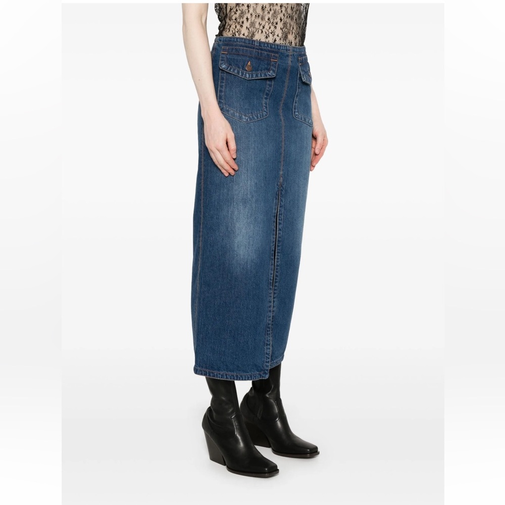 Chloe Denim Midi Skirt Night blue - Picture 4 of 13